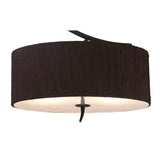 Eve 2 Light Semi-Flush Ceiling Light - Anthracite/Black