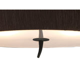 Eve 2 Light Semi-Flush Ceiling Light - Anthracite/Black