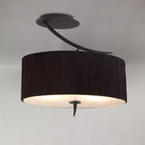 Eve 2 Light Semi-Flush Ceiling Light - Anthracite/Black