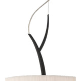 Eve 3 Light Pendant Light – Anthracite With White Shade