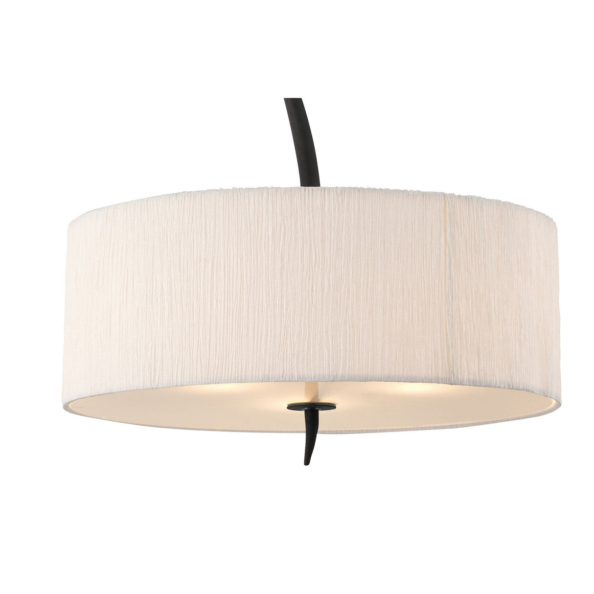 Eve 3 Light Pendant Light – Anthracite With White Shade