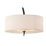 Eve 3 Light Pendant Light – Anthracite With White Shade