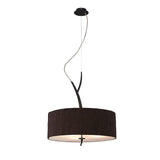 Eve 3 Light Pendant Light – Anthracite With Black Shade