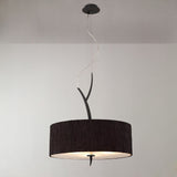 Eve 3 Light Pendant Light – Anthracite With Black Shade