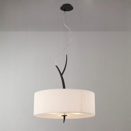 Eve 3 Light Pendant Light – Anthracite With White Shade