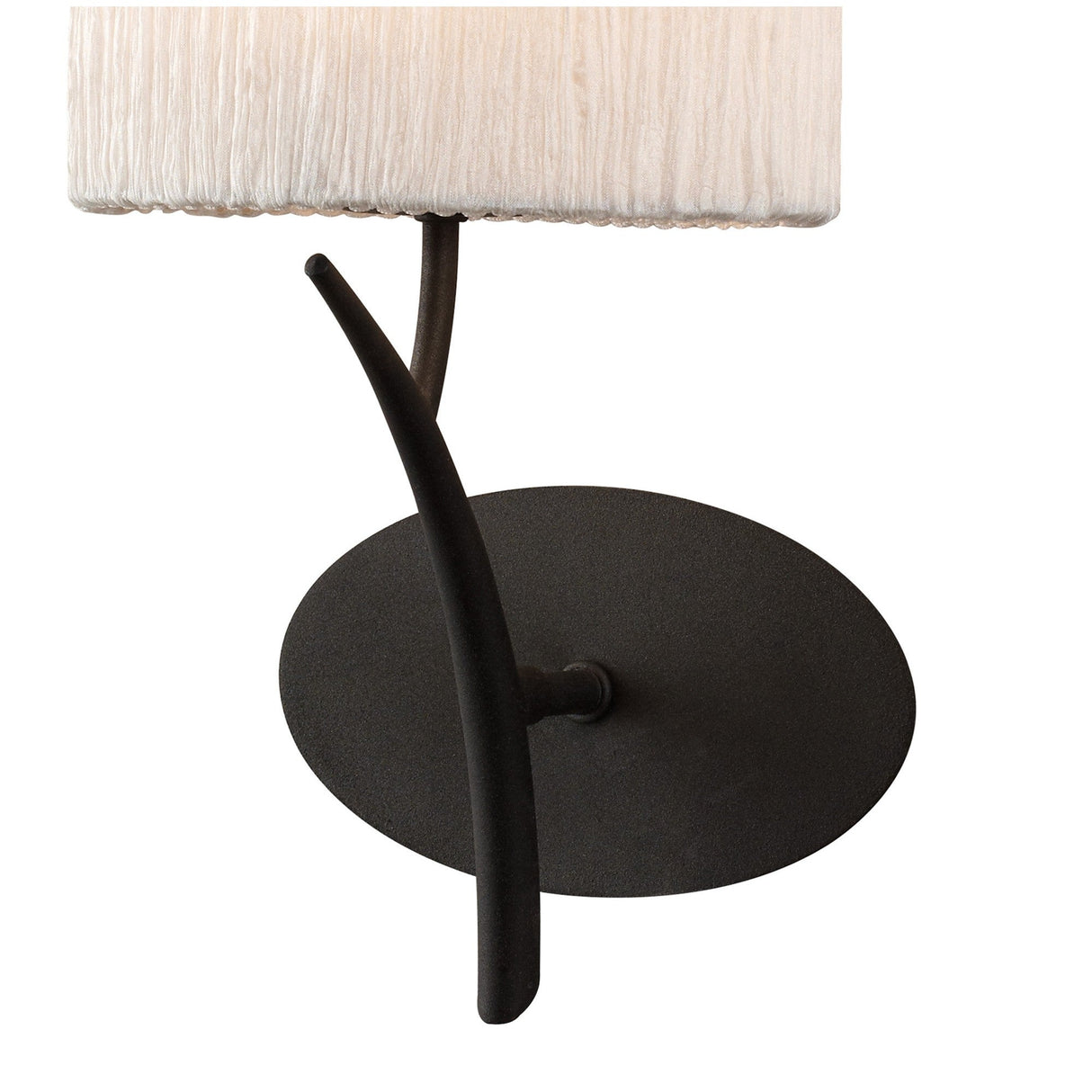 Eve 1 Light Wall Light - Anthracite With White Shade