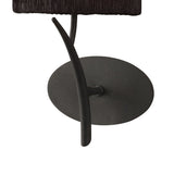 Eve  1 Light Wall Light - Anthracite With Black Shade