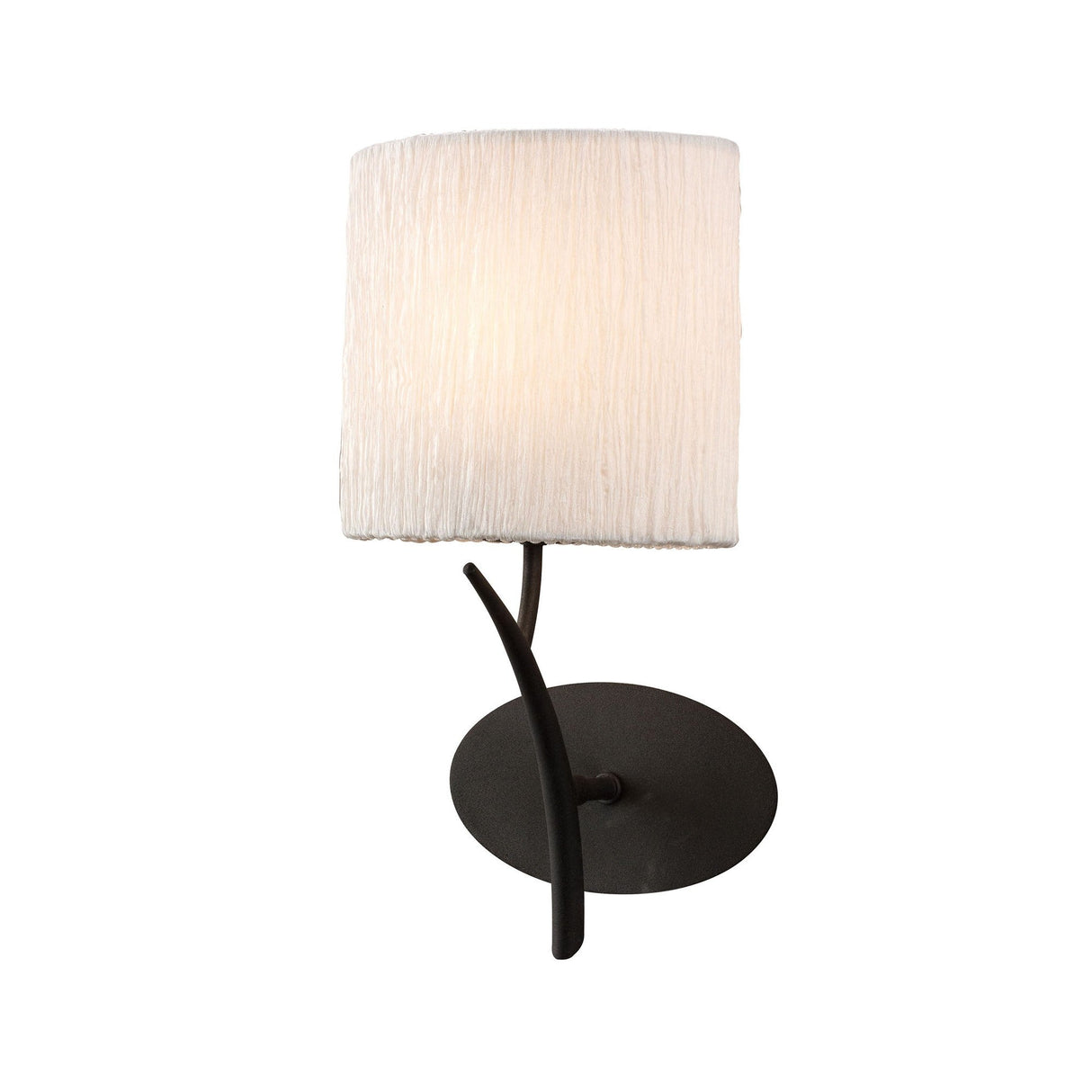 Eve 1 Light Wall Light - Anthracite With White Shade