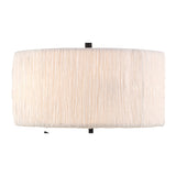 Eve 2 Light Table Lamp - Anthracite With White Round Shade