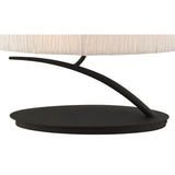 Eve 2 Light Table Lamp - Anthracite With White Oval Shade