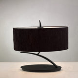 Eve 2 Light Table Lamp - Anthracite With Black Oval Shade