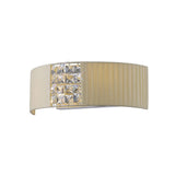 Evelyn 2 Light Crystal Wall Light - Chrome With Cream Shade