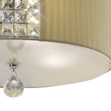 Evelyn 3 Light Crystal Flush Ceiling Light - Cream
