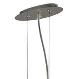 Evelyn 4 Light Crystal Linear Suspension Light/Semi-Flush - Chrome With Cream Shade