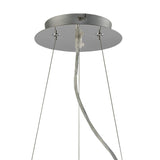 Evelyn 60cm 5 Light Crystal Suspension Light/Semi-Flush - Chrome With Black Shade