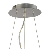 Evelyn 60cm 5 Light Crystal Suspension Light/Semi-Flush - Chrome With Cream Shade
