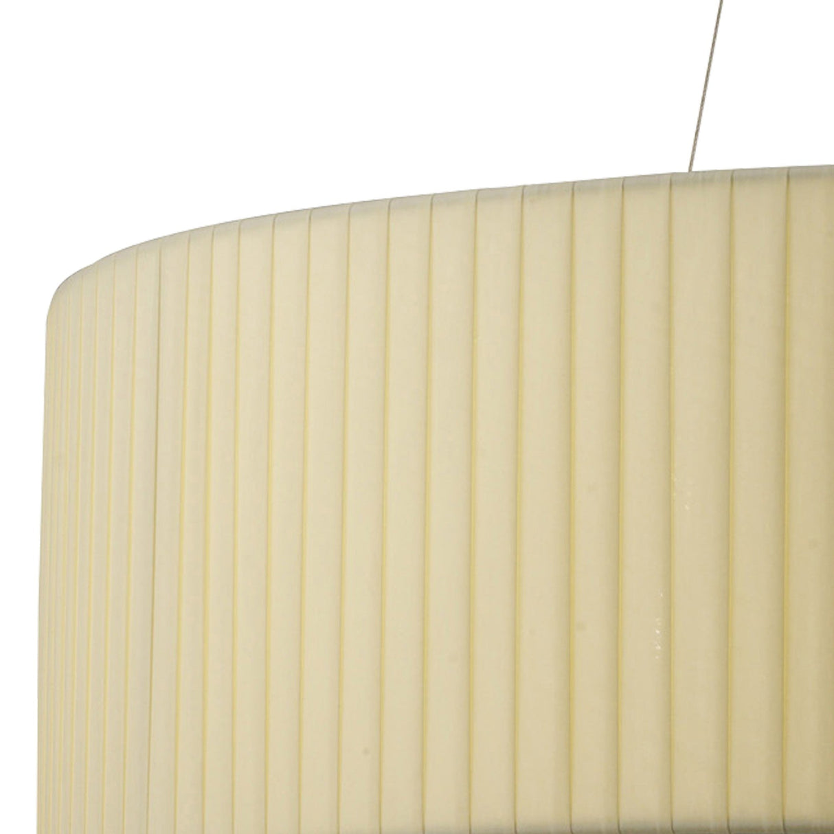 Evelyn 60cm 5 Light Crystal Suspension Light/Semi-Flush - Chrome With Cream Shade