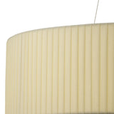 Evelyn 60cm 5 Light Crystal Suspension Light/Semi-Flush - Chrome With Cream Shade