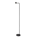 The Eyes LED Floor Lamp 6W 3000K - Sand Black features a minimalist curved stand, small round shade, and flat circular base—ideal for modern spaces seeking energy-efficient lighting and contemporary style.