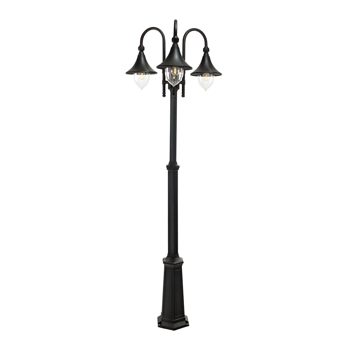 Firenze 3 Light Lamp Post - Black