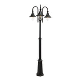 Firenze 3 Light Lamp Post - Black