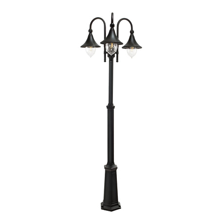 Firenze 3 Light Lamp Post - Black