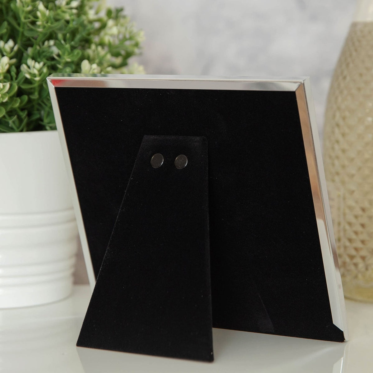 90th Birthday 3D Number Aluminium Photo Frame 6 x 4in - Silver