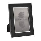 Rectangular Aluminium Photo Frame with Silver Border - Black