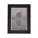 Rectangular Aluminium Photo Frame with Silver Border - Black