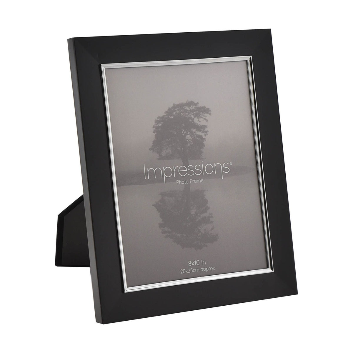 Silver Edge Matt Aluminium Photo Frame 10 x 8in - Black