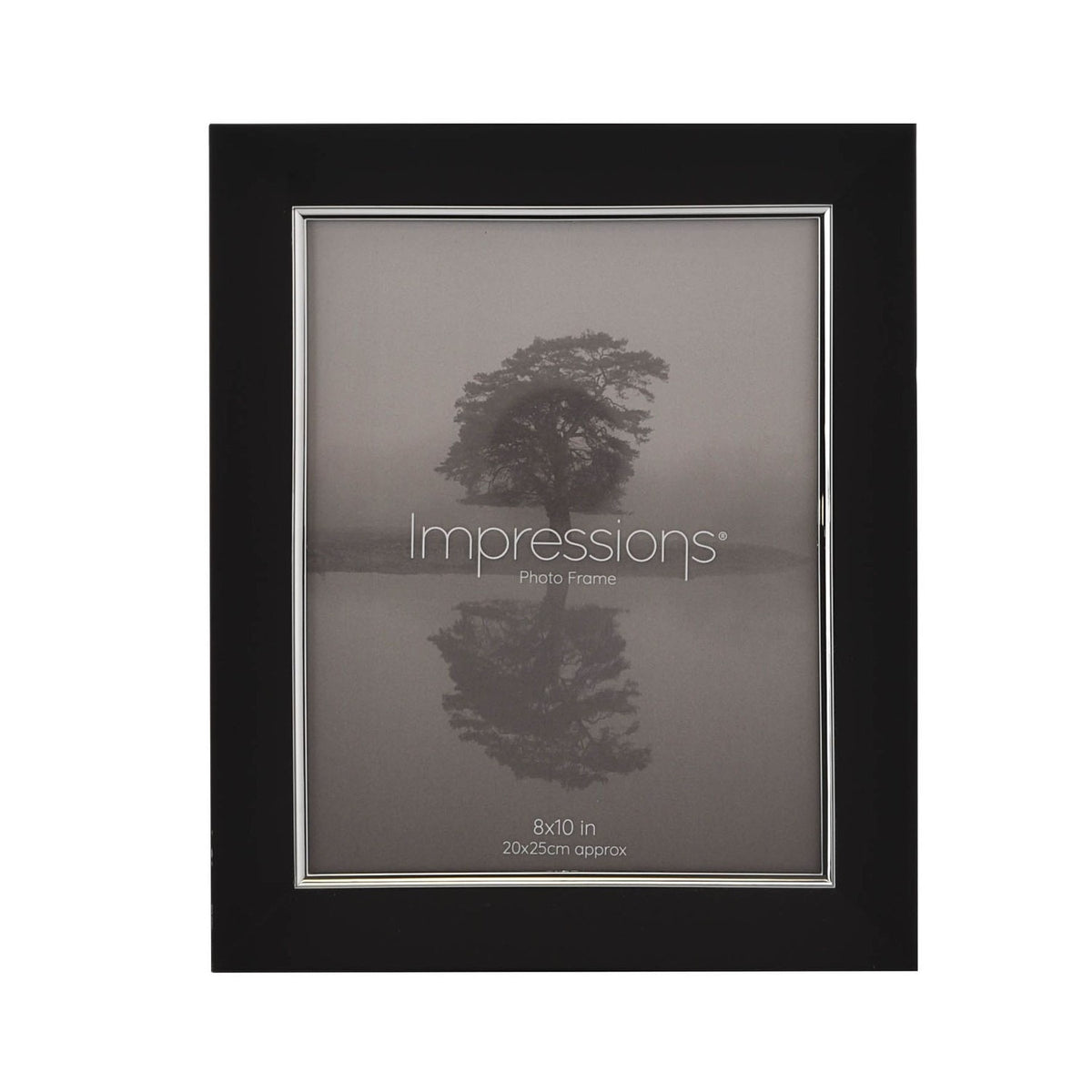Silver Edge Matt Aluminium Photo Frame 10 x 8in - Black