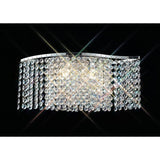 Fabio 2 Light Crystal Wall Light With Switch - Chrome