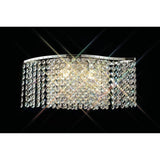 Fabio 2 Light Crystal Wall Light With Switch - Chrome