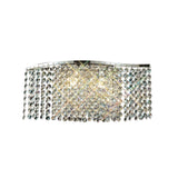 Fabio 2 Light Crystal Wall Light With Switch - Chrome