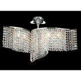 Fabio 71cm 6 Light Crystal Chandelier/Semi-Flush - Polished Chrome