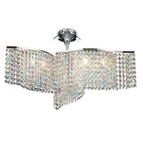 Fabio 71cm 6 Light Crystal Chandelier/Semi-Flush - Polished Chrome