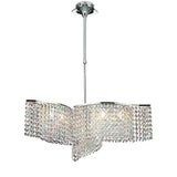 Fabio 71cm 6 Light Crystal Chandelier/Semi-Flush - Polished Chrome