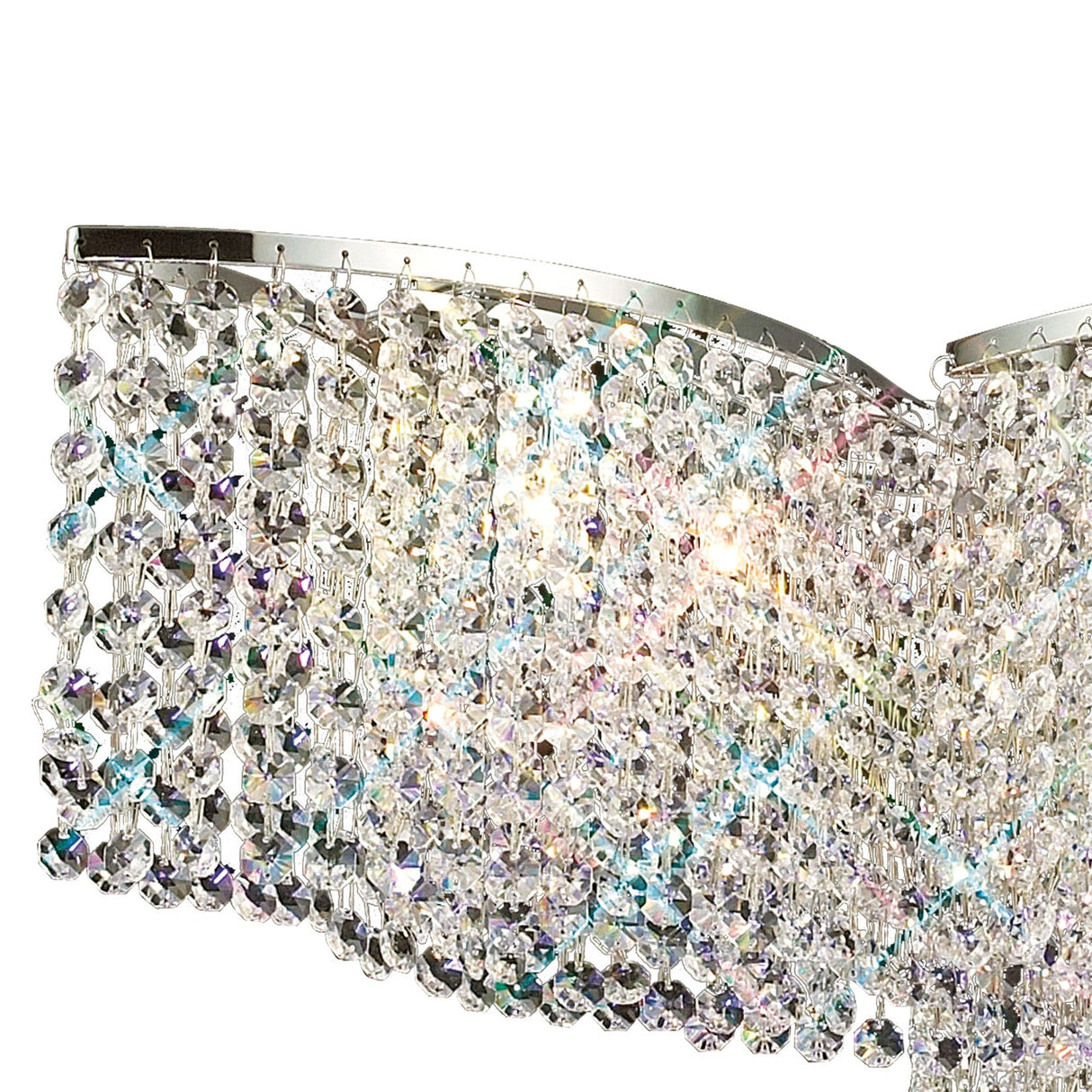 Fabio 71cm 6 Light Crystal Chandelier/Semi-Flush - Polished Chrome