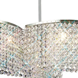Fabio 71cm 6 Light Crystal Chandelier/Semi-Flush - Polished Chrome