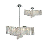 Fabio 71cm 6 Light Crystal Chandelier/Semi-Flush - Polished Chrome