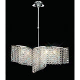 Fabio 71cm 6 Light Crystal Chandelier/Semi-Flush - Polished Chrome