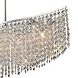 Fabio Telescopic 5 Light Crystal Linear Suspension Light - Chrome