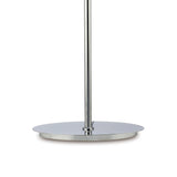 A close-up of the Fabio 4 Light Crystal Floor Lamp - Chrome (Without Shade) shows its shiny, round, polished chrome base with a vertical metal pole in the center, set against a plain white background.