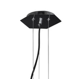 Facette 50cm 1 Light Pendant Light - Gloss Black & Polished Chrome