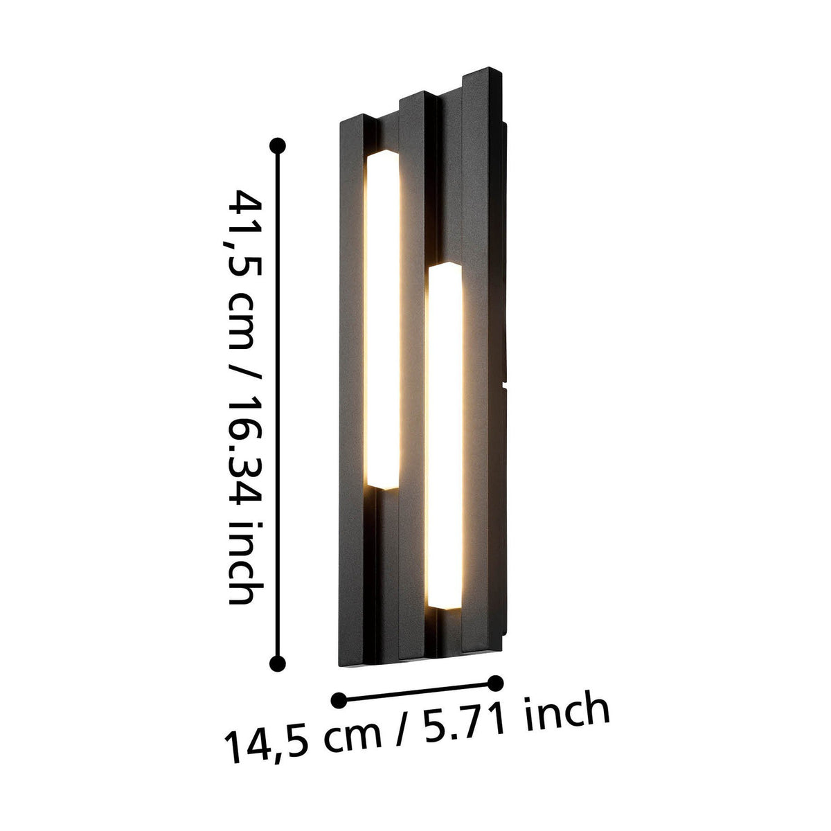Fandina LED Outdoor Wall Light - Black