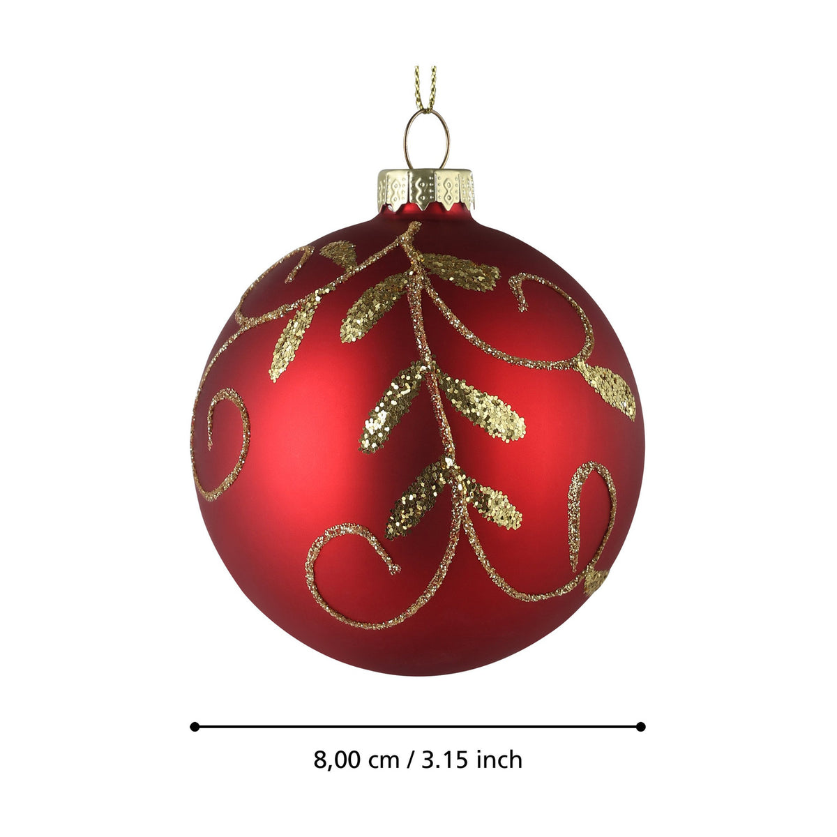 Fanore Christmas Bauble - Red