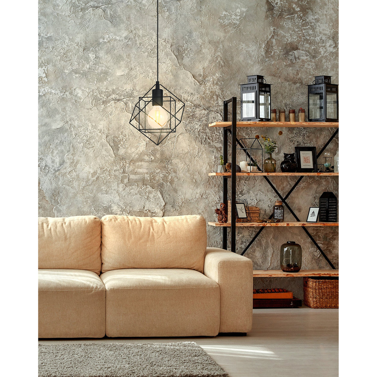 Fanvenne Pendant Light 24 x 20.5cm - Black