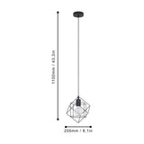 Fanvenne Pendant Light 24 x 20.5cm - Black