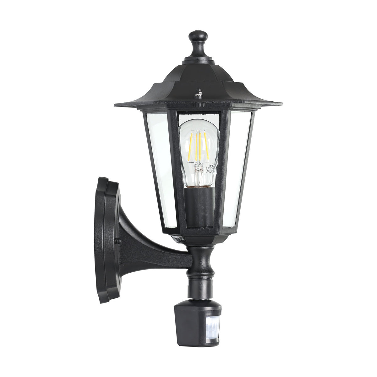 Fasvette Outdoor Wall Light with Motion Sensor - Black