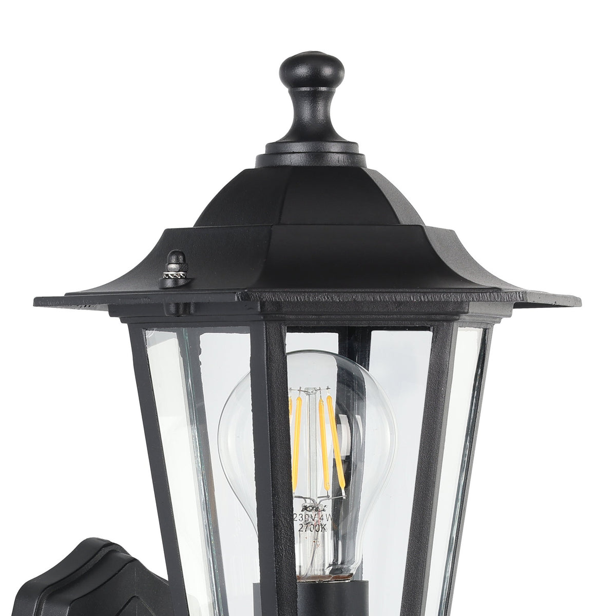 Fasvette Outdoor Wall Light with Motion Sensor - Black